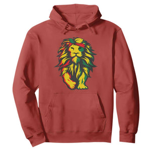 Lion Juneteenth Hoodie Cool Black History TS01 Red Printyourwear