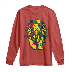 Juneteenth Lion Long Sleeve Shirt Cool Black History African American Pride TS01 Red Print Your Wear