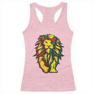 Juneteenth Lion Racerback Tank Top Cool Black History African American Pride TS01 Light Pink Print Your Wear