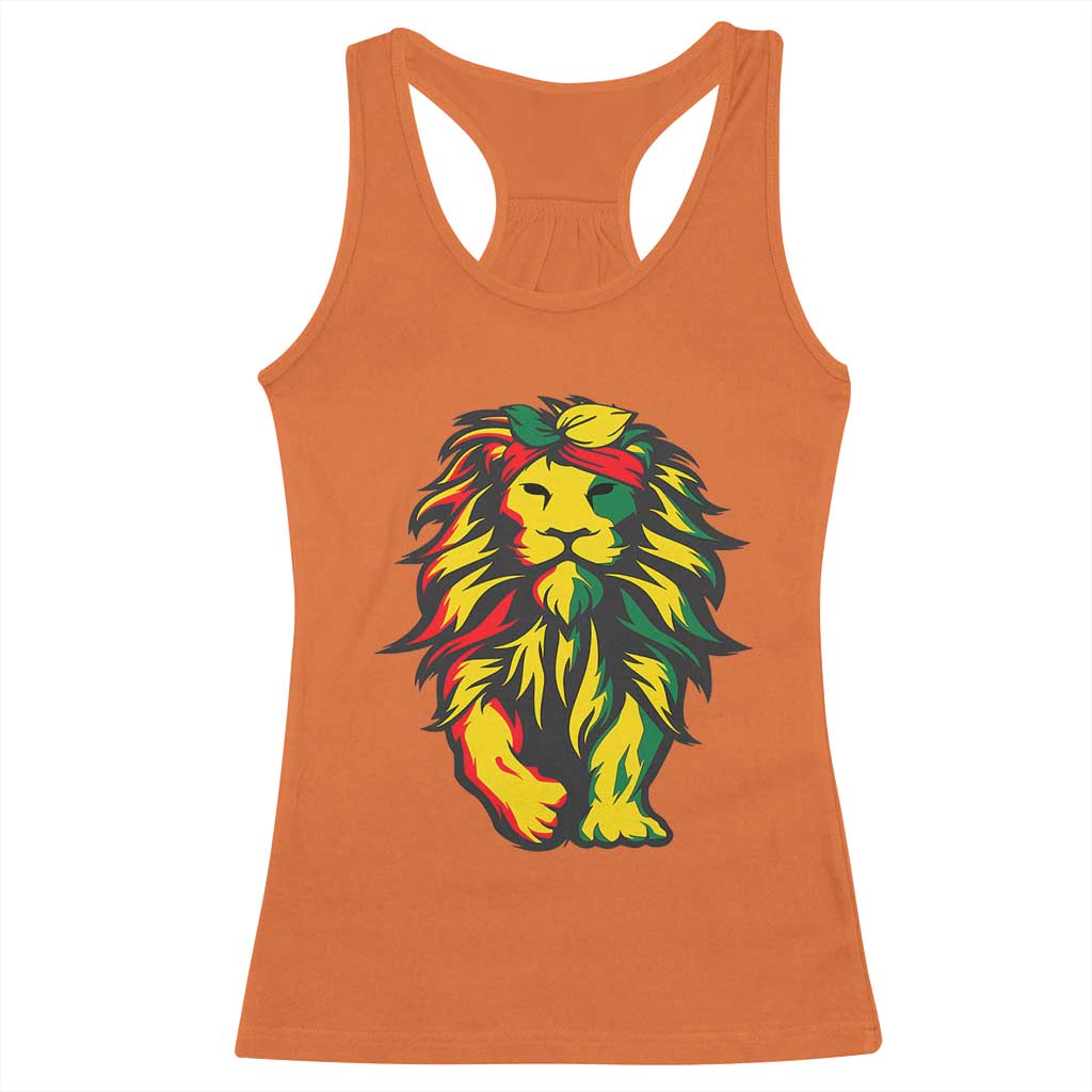 Juneteenth Lion Racerback Tank Top Cool Black History African American Pride TS01 Orange Print Your Wear