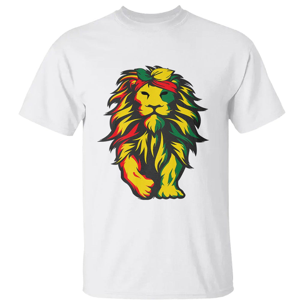 Lion Juneteenth T Shirt Cool Black History TS01 White Printyourwear