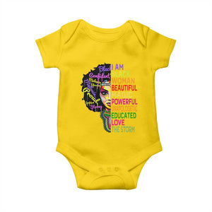 Black History Baby Onesie I Am The Storm Women Juneteenth TS01 Daisy Print Your Wear