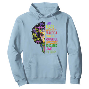 Black History Hoodie for Women I Am The Storm Juneteenth TS01 Light Blue Printyourwear