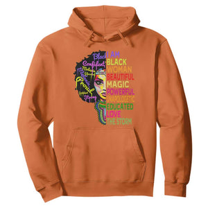 Black History Hoodie for Women I Am The Storm Juneteenth TS01 Orange Printyourwear