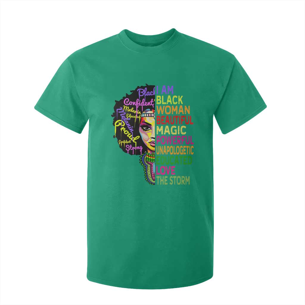 Black History T Shirt For Kid I Am The Storm Women Juneteenth TS01 Irish Green Print Your Wear