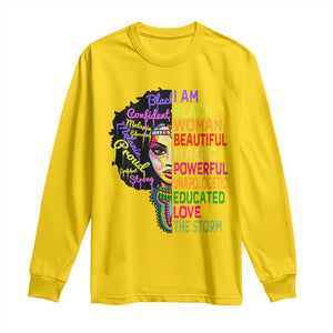 Black History Long Sleeve Shirt I Am The Storm Women Juneteenth TS01 Daisy Print Your Wear