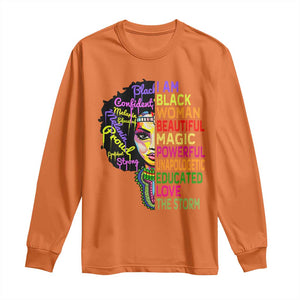 Black History Long Sleeve Shirt I Am The Storm Women Juneteenth TS01 Orange Print Your Wear