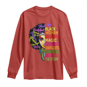 Black History Long Sleeve Shirt I Am The Storm Women Juneteenth TS01 Red Print Your Wear