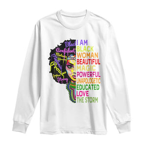 Black History Long Sleeve Shirt I Am The Storm Women Juneteenth TS01 White Print Your Wear