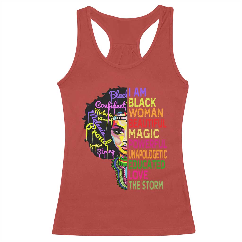 Black History Racerback Tank Top I Am The Storm Women Juneteenth TS01 Red Print Your Wear