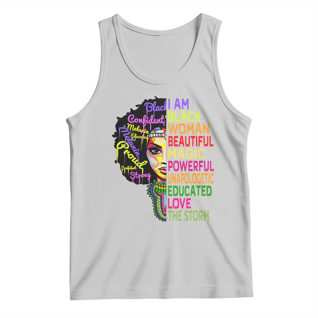 Black History Tank Top I Am The Storm Women Juneteenth TS01 Ash Print Your Wear