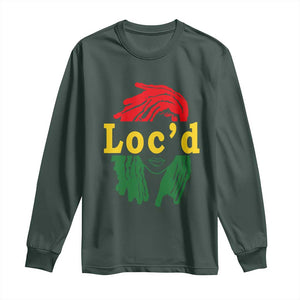 Locd Hair Girl Long Sleeve Shirt Black Woman Melanin Girl Juneteenth TS01 Dark Forest Green Print Your Wear