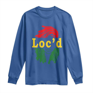 Locd Hair Girl Long Sleeve Shirt Black Woman Melanin Girl Juneteenth TS01 Royal Blue Print Your Wear