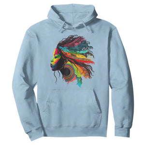 My Roots Afro Hoodie Rainbow Dashiki African Tribal Woman Natural Roots Hair TS01 Light Blue Printyourwear