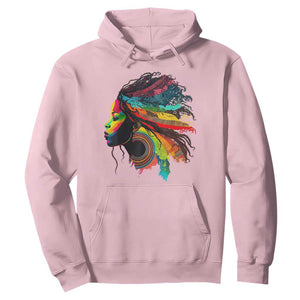 My Roots Afro Hoodie Rainbow Dashiki African Tribal Woman Natural Roots Hair TS01 Light Pink Printyourwear