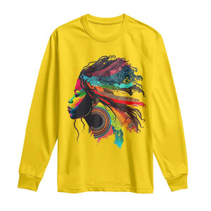 Proud Afro Roots Long Sleeve Shirt Rainbow Dashiki African Tribal Woman Natural Hair TS01 Daisy Print Your Wear