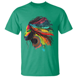 My Roots Afro T Shirt Rainbow Dashiki African Tribal Woman Natural Roots Hair TS01 Irish Green Printyourwear