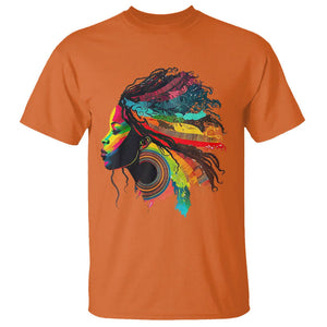 My Roots Afro T Shirt Rainbow Dashiki African Tribal Woman Natural Roots Hair TS01 Orange Printyourwear