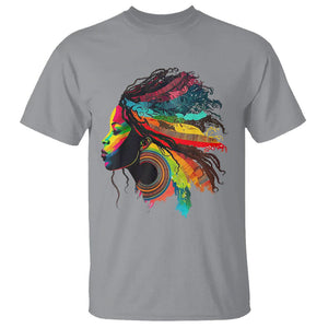 My Roots Afro T Shirt Rainbow Dashiki African Tribal Woman Natural Roots Hair TS01 Sport Gray Printyourwear