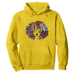 Black History Themed Hoodie For Women Afro Flower Hair Juneteenth TS01 Daisy Printyourwear