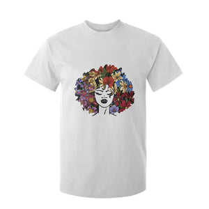 Black History T Shirt For Kid For Women Afro Flower Hair Juneteenth TS01 White Print Your Wear