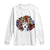 Black History Long Sleeve Shirt For Women Afro Flower Hair Juneteenth TS01 White Print Your Wear