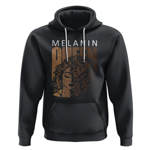 Melanin Queen Hoodie With Black History Hair TS01 Black Printyourwear