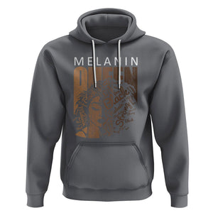 Melanin Queen Hoodie With Black History Hair TS01 Charcoal Printyourwear