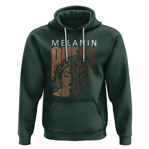 Melanin Queen Hoodie With Black History Hair TS01 Dark Forest Green Printyourwear