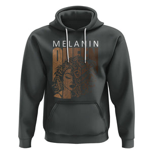 Melanin Queen Hoodie With Black History Hair TS01 Dark Heather Printyourwear