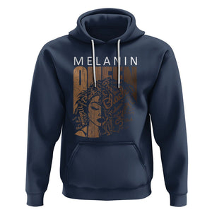 Melanin Queen Hoodie With Black History Hair TS01 Navy Printyourwear