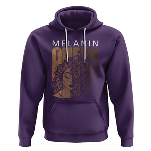 Melanin Queen Hoodie With Black History Hair TS01 Purple Printyourwear