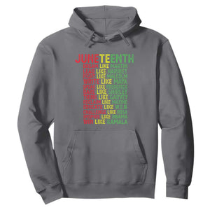 Happy Juneteenth Hoodie Dream Like Leaders TS01 Charcoal Printyourwear