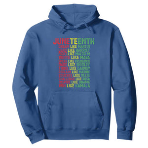 Happy Juneteenth Hoodie Dream Like Leaders TS01 Royal Blue Printyourwear