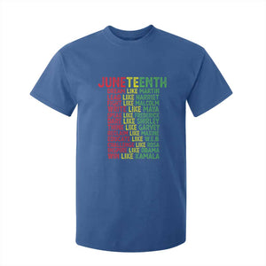 Happy Juneteenth T Shirt For Kid Dream Like Leaders TS01 Royal Blue Print Your Wear