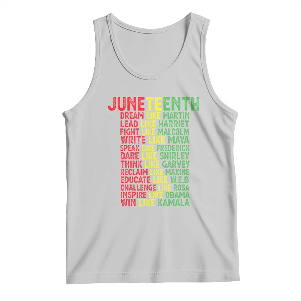 Happy Juneteenth Tank Top Dream Like Leaders TS01 Ash Print Your Wear