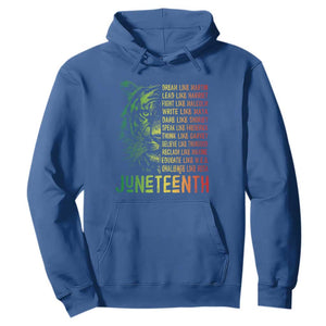 Juneteenth Hoodie Dream Like Leaders TS01 Royal Blue Printyourwear