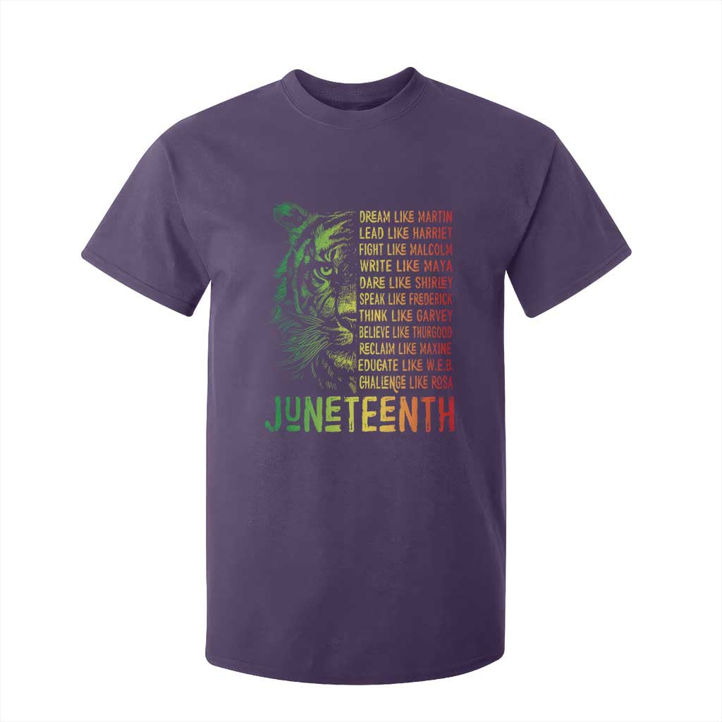 Juneteenth T Shirt For Kid Dream Like Leaders TS01 Purple Print Your Wear