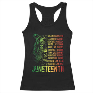 Juneteenth Racerback Tank Top Dream Like Leaders TS01 Black Print Your Wear