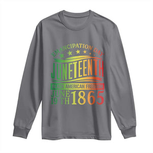 Emancipation Day Juneteenth Long Sleeve Shirt Celebrating Black Americna Freedom Since 1865 TS01 Charcoal Print Your Wear