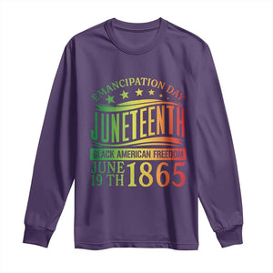 Emancipation Day Juneteenth Long Sleeve Shirt Celebrating Black Americna Freedom Since 1865 TS01 Purple Print Your Wear