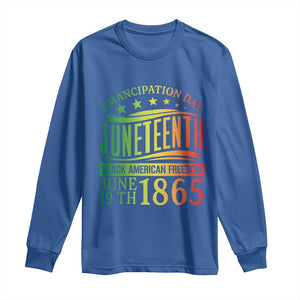 Emancipation Day Juneteenth Long Sleeve Shirt Celebrating Black Americna Freedom Since 1865 TS01 Royal Blue Print Your Wear