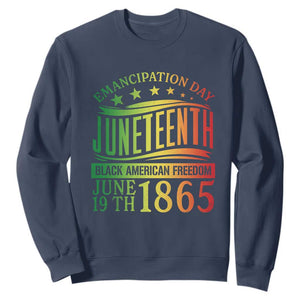 Juneteenth Black History Celebrating Black Freedom 1865 Sweatshirt TS01 Navy Printyourwear