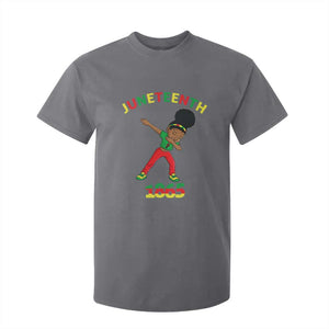 Funny Black History T Shirt For Kid Dabbing Black Princess Juneteenth 1865 TS01 Charcoal Print Your Wear