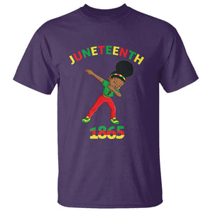 Funny Black History T Shirt Dabbing Black Princess Juneteenth 1865 TS01 Purple Printyourwear