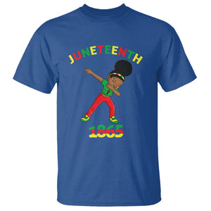 Funny Black History T Shirt Dabbing Black Princess Juneteenth 1865 TS01 Royal Blue Printyourwear