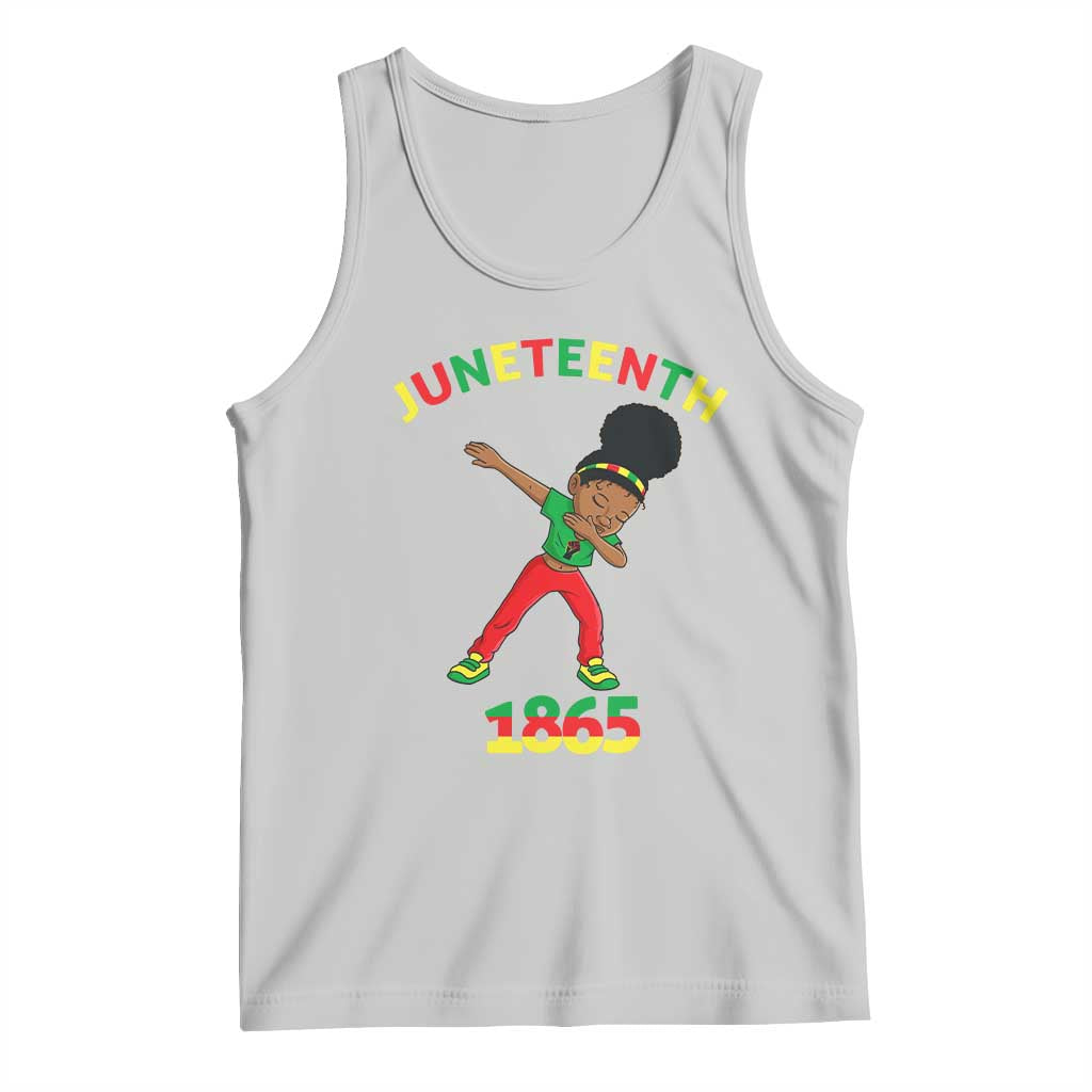 Funny Black History Tank Top Dabbing Black Princess Juneteenth 1865 TS01 Ash Print Your Wear