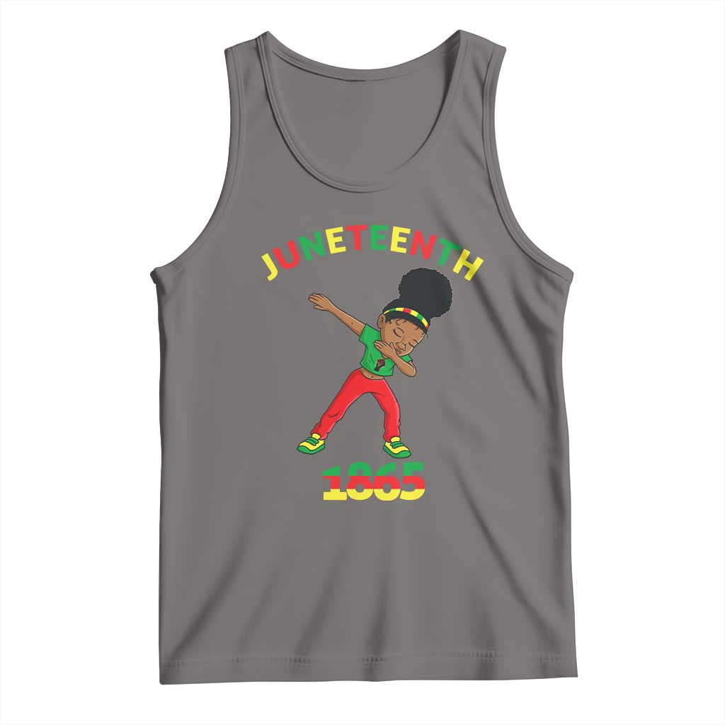 Funny Black History Tank Top Dabbing Black Princess Juneteenth 1865 TS01 Deep Heather Print Your Wear