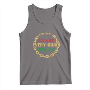 Juneteenth 1865 Tank Top Breaking Every Chain Black Freedom June 19th TS01 Deep Heather Print Your Wear