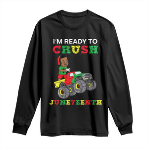 Black Boy Gamer Long Sleeve Shirt I'm Ready To Crush Juneteenth for Boys Toddler TS01 Black Print Your Wear